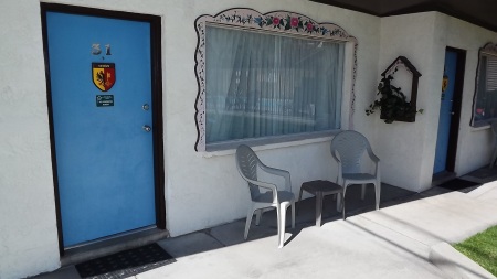 Our units feature a front porch area for relaxing after a long day